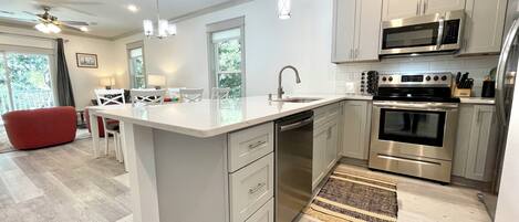 Microwave, oven, stovetop, dishwasher