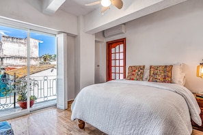 Apartment, 2 Queen Beds, Balcony, Ocean View (Malecon Beach Side, Downtown #203) - Downtown Malecon Beach Front, AC, Walk to Restaurant/bars, Rooftop 360 Views (Puerto Vallarta)