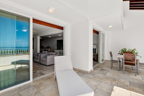 Apartment, Multiple Beds, Pool Access, Ocean View (Grand Miramar A401) | Outdoor dining - Coastal Retreat Condo With Resort-style Pool, hot tub & Oceanfront Terrace (Puerto Vallarta)