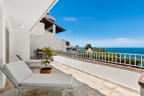 Apartment, Multiple Beds, Pool Access, Ocean View (Grand Miramar A401) | Terrace/patio - Coastal Retreat Condo With Resort-style Pool, hot tub & Oceanfront Terrace (Puerto Vallarta)