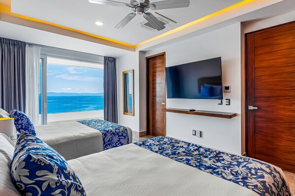 อพาร์ทเมนท์, หลายเตียง, ระเบียง, วิวทะเล (Blue Horizon 804 at Residences)
