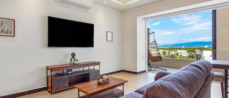 Condo, 1 King Bed with Sofa bed, Balcony, City View (V Golf 601) | Living area