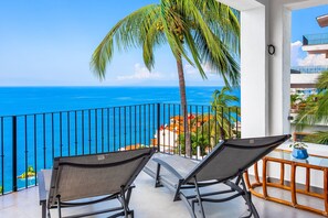 Condo, Multiple Beds, Balcony, Ocean View (Conchas Chinas 115) | View from room - Bright Ocean-view 2-story Condo Near Beach With Pool, Balcony & Full Kitchen (Puerto Vallarta)