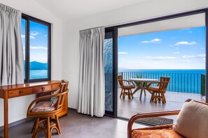 Condo, Multiple Beds, Balcony, Ocean View (Conchas Chinas 115) | Living area - Bright Ocean-view 2-story Condo Near Beach With Pool, Balcony & Full Kitchen (Puerto Vallarta)