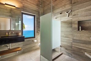 Condo, Multiple Beds, Balcony, Ocean View (Conchas Chinas 115) | Bathroom - Bright Ocean-view 2-story Condo Near Beach With Pool, Balcony & Full Kitchen (Puerto Vallarta)