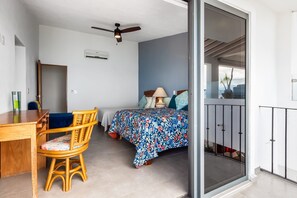 Condo, Multiple Beds, Balcony, Ocean View (Conchas Chinas 115) | 3 bedrooms, individually decorated, individually furnished, bed sheets - Bright Ocean-view 2-story Condo Near Beach With Pool, Balcony & Full Kitchen (Puerto Vallarta)
