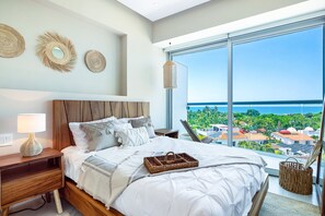 Apartment, 1 Queen-Bett und Schlafsofa, Balkon, Meerblick (Marítima Golf # 4A) | 1 Schlafzimmer, individuell dekoriert, individuell eingerichtet