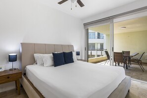 1 bedroom, individually decorated, individually furnished, bed sheets - Stylish Beach Condo With Private Balcony, Pool, AC and Fitness Room (Nuevo Nayarit)