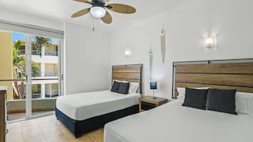 2 bedrooms, individually decorated, individually furnished, bed sheets