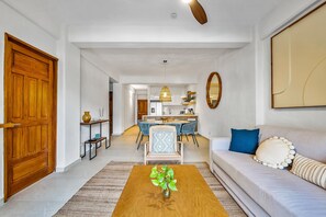 Apartment, Multiple Beds, Balcony, Garden View (Condominio en la Marina) | Living area - Marina Condo Near Golf Course, Beach, & Dining With Pool & Tennis Courts (Puerto Vallarta)