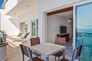 Apartment, Multiple Beds, Pool Access, Ocean View (Grand Miramar A602) | Outdoor dining - Elegant Oceanview Suite With Heated Pool, Private hot tub & Terrace Dining (Puerto Vallarta)