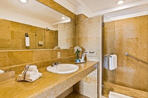 Apartment, Multiple Beds, Pool Access, Ocean View (Grand Miramar A602) | Bathroom - Elegant Oceanview Suite With Heated Pool, Private hot tub & Terrace Dining (Puerto Vallarta)