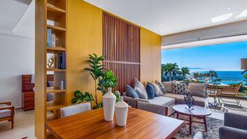Condo, Multiple Beds, Pool Access, Ocean View (Aria Ocean Condo, # 403 T3) | 1 bedroom, individually decorated, individually furnished, bed sheets
