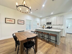 Dining - Brand new, pond front 2-bedroom cottage with AC in delightful Samson (Samson)