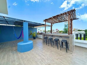 Terrace/patio - Central Cancun Apt - Shared Rooftop Terrace (Cancún)