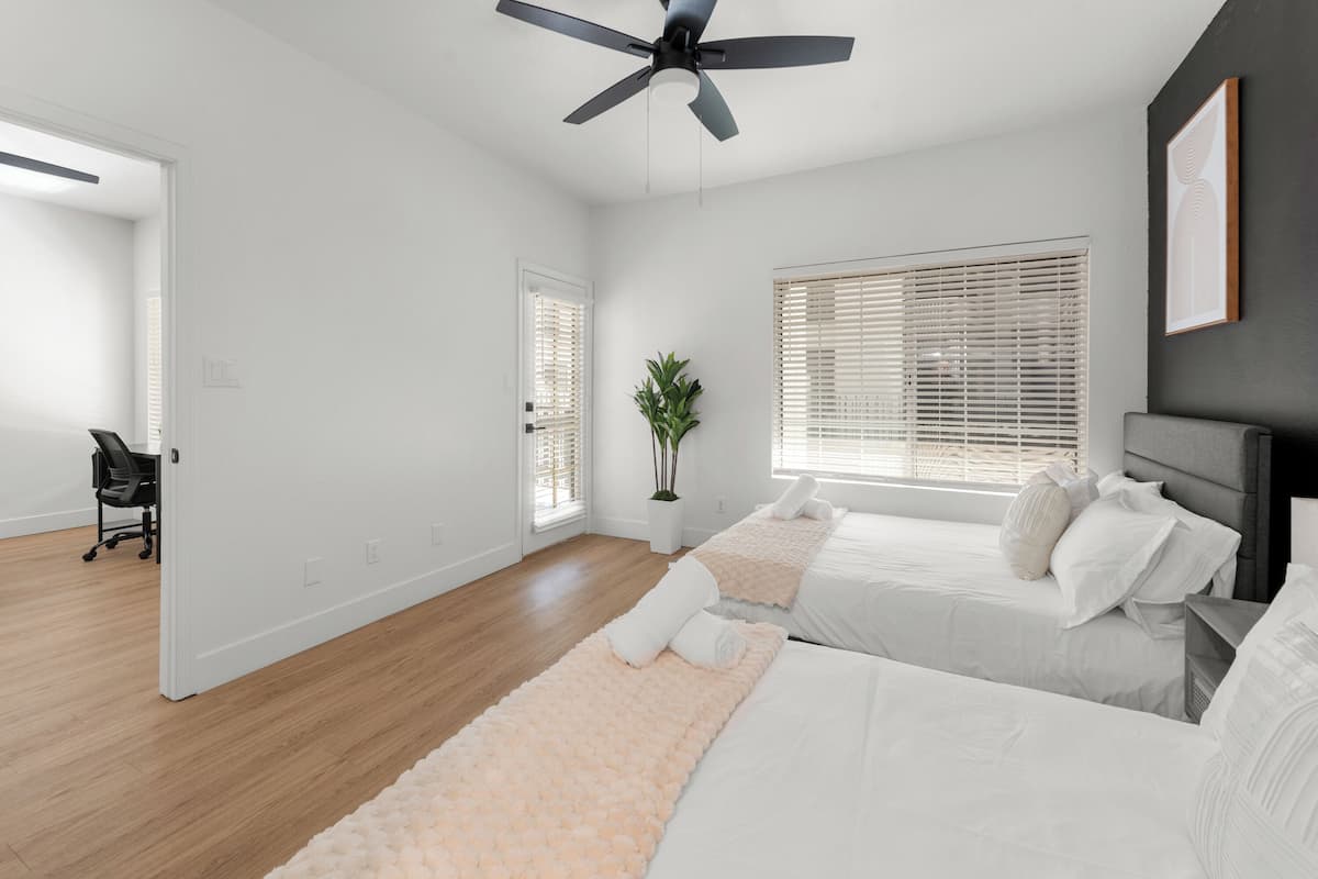 Apartment, Multiple Beds, Non Smoking, Patio | Desk, laptop workspace, blackout drapes, iron/ironing board