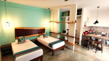 In-room safe, iron/ironing board, WiFi (free), bed sheets