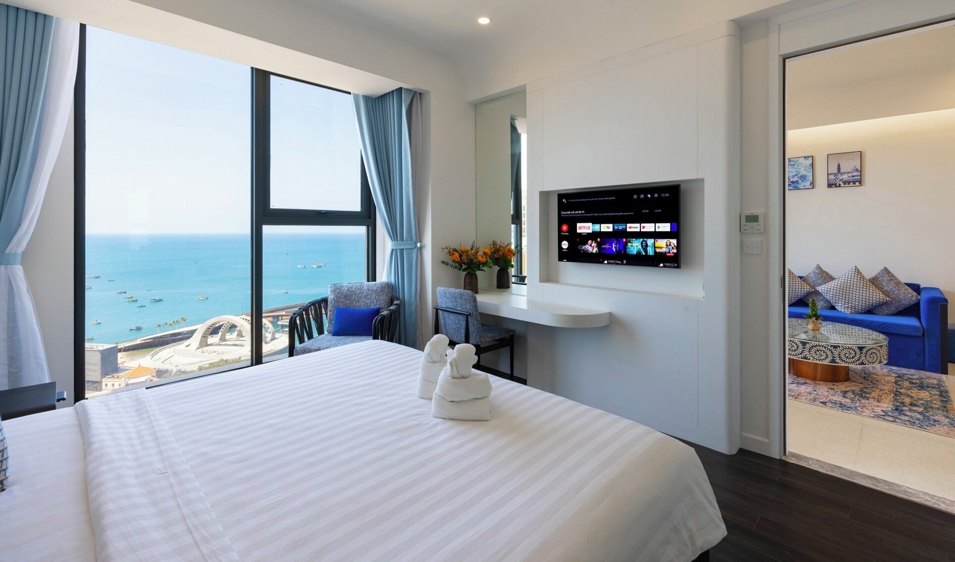 Appartement Exécutif, 3 chambres, vue mer | Minibar, Wi-Fi gratuit, draps fournis