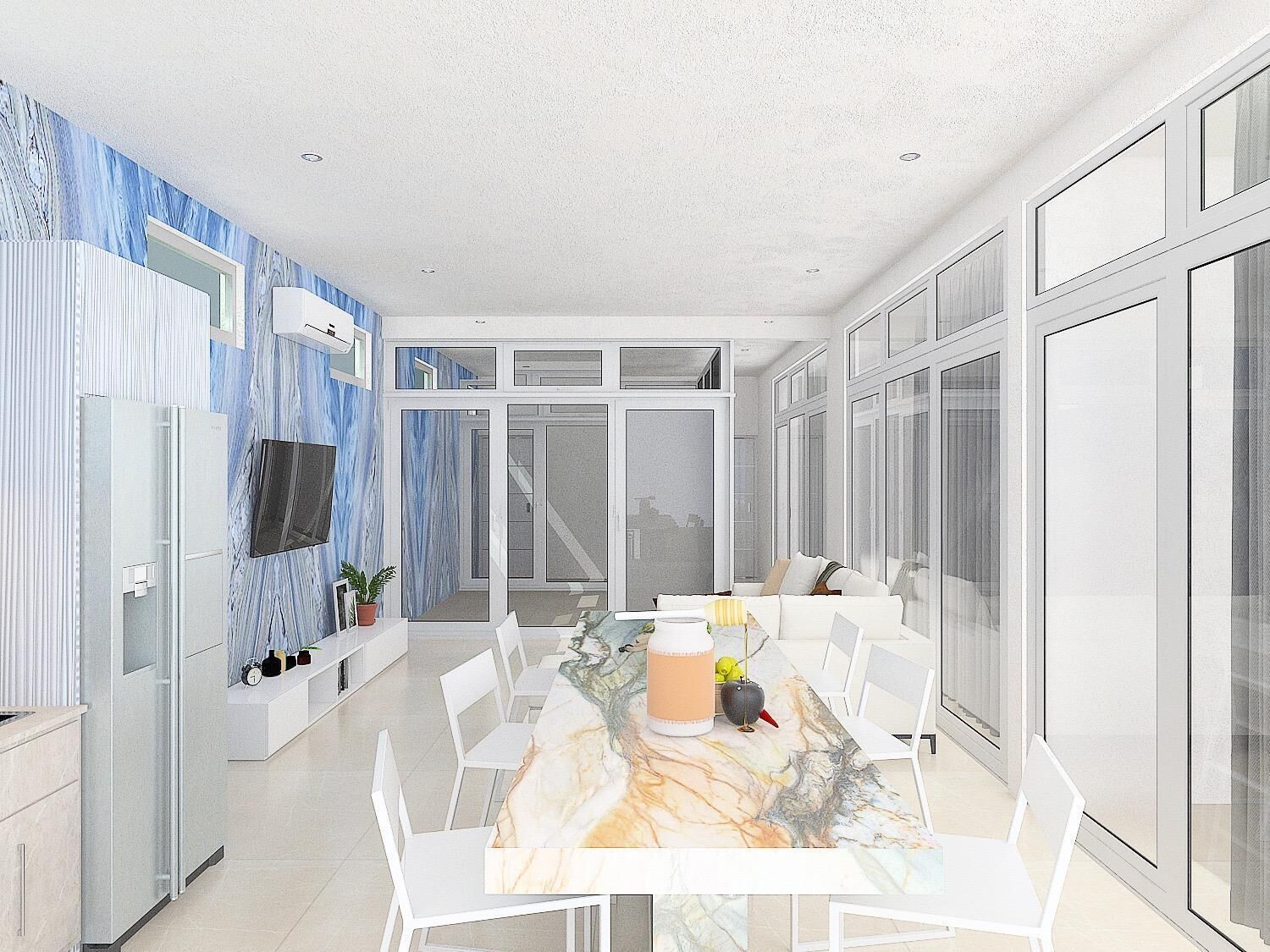 Casa Deluxe, vistas al mar | Restauración