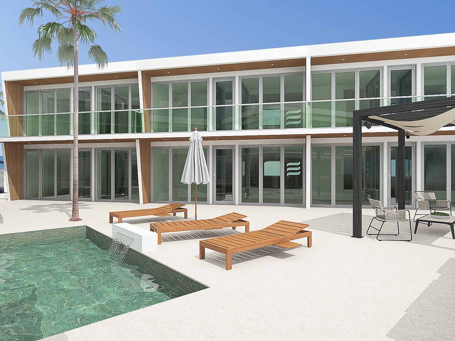 4 outdoor pools