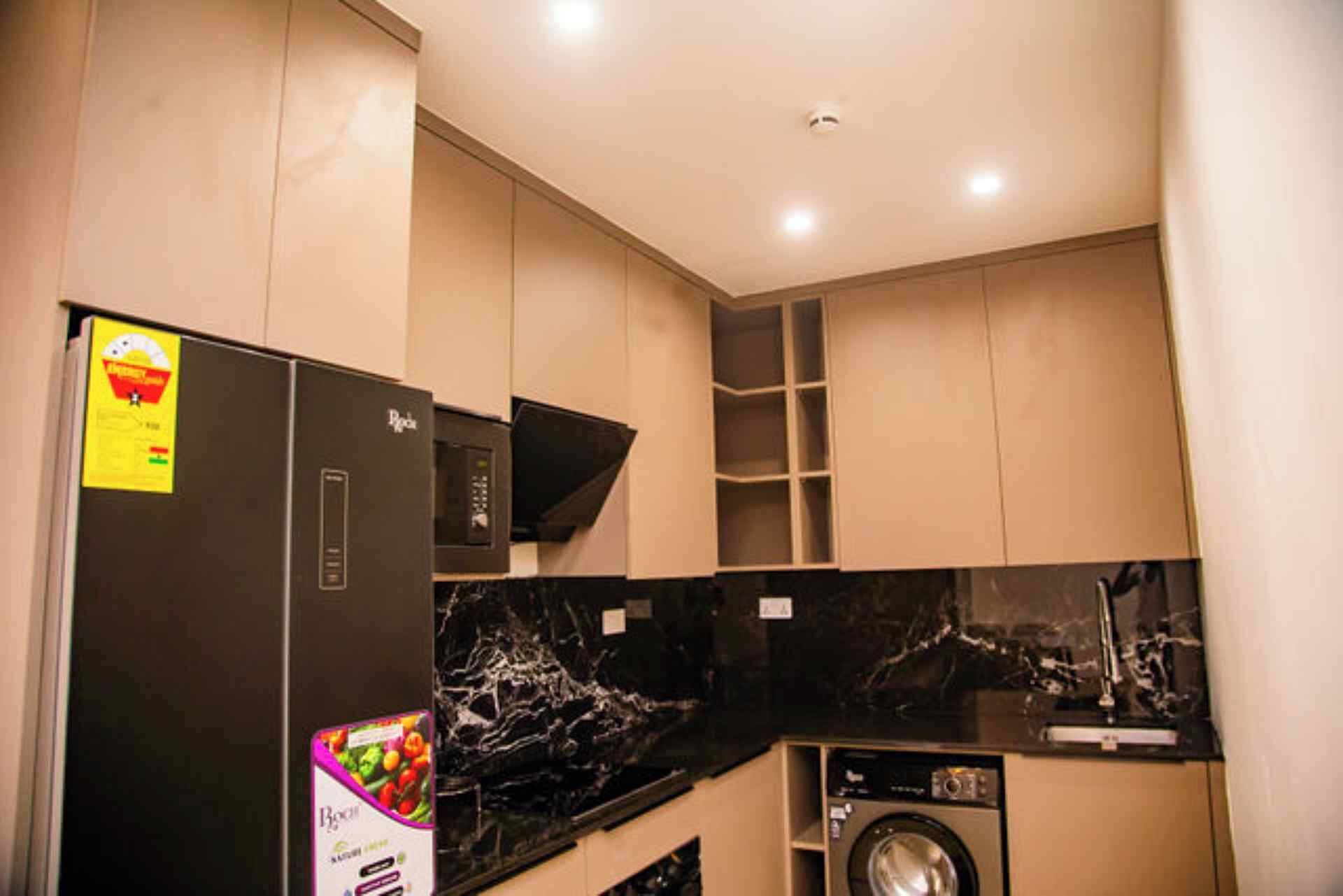 奢华公寓, 2 间卧室, 厨房, 城市景观 | 私人厨房