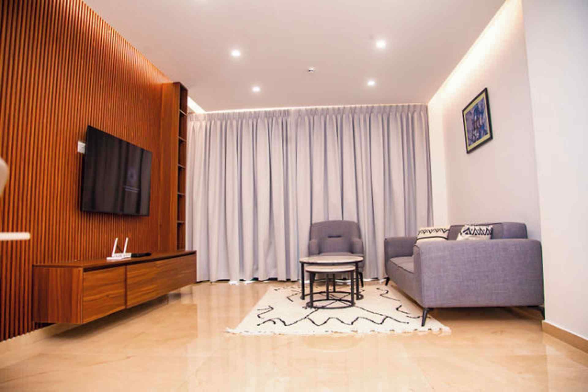 Luxury Apartment, 2 Bedrooms, Kitchen, City View | Living area