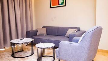 Luxury-Apartment, 1 Schlafzimmer, Küche | Wohnbereich