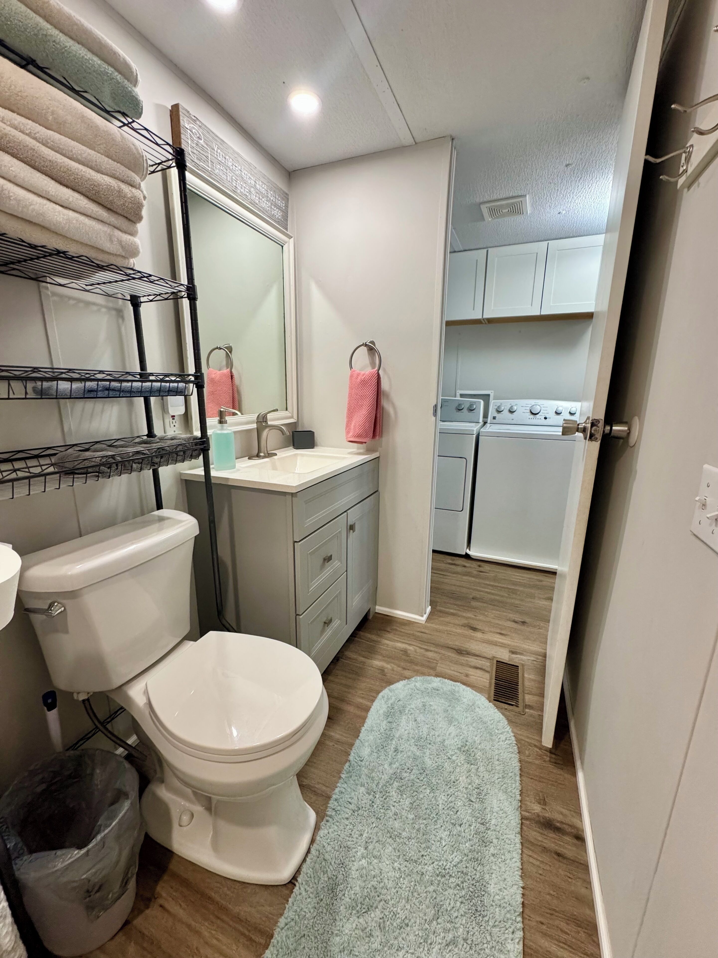 Towels, soap, toilet paper