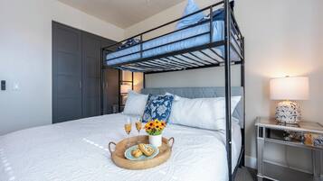 1 bedroom, iron/ironing board, travel crib, WiFi
