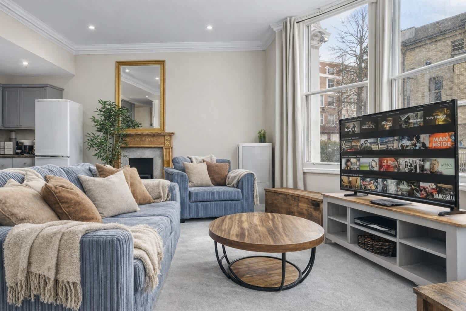 TV connectée, cheminée