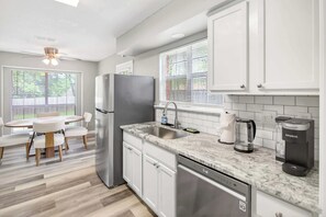 Fridge, microwave, oven, stovetop - Family-Friendly Home Near Downtown Montgomery (Montgomery)