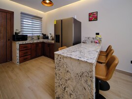 Luxury Villa, Mountain View | Private kitchen | Coffee/tea maker, electric kettle, rice cooker, cleaning supplies
