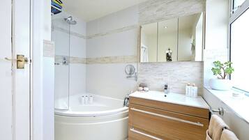 Hair dryer, towels