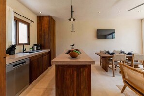 Fridge, microwave, oven, stovetop - 2BR Jungle Retreat with Plunge Pool & Rooftop (Tulum)