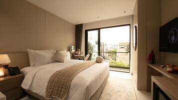 Habitación con 1 cama doble o 2 individuales, balcón