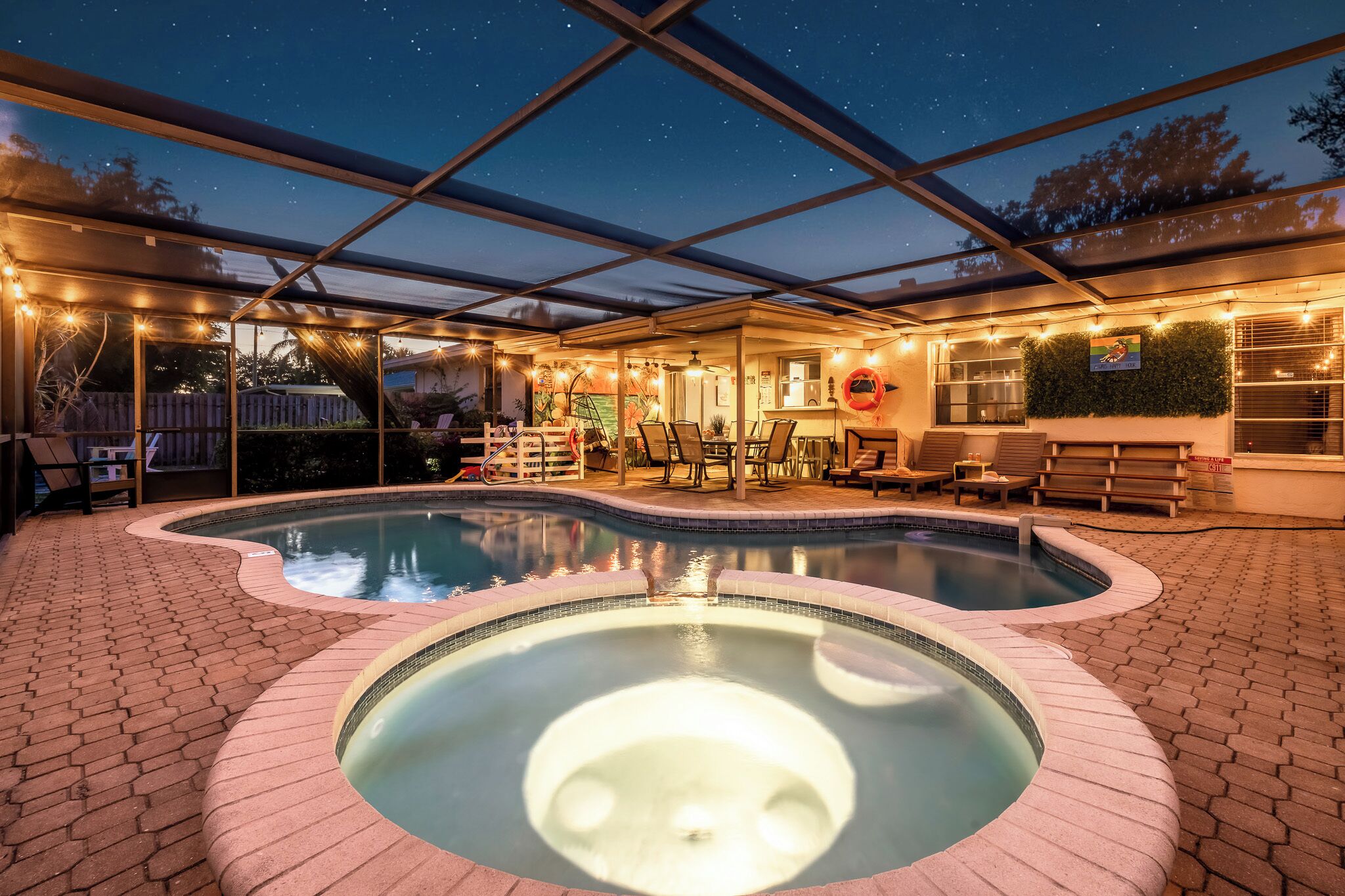 Outdoor pool, a heated pool