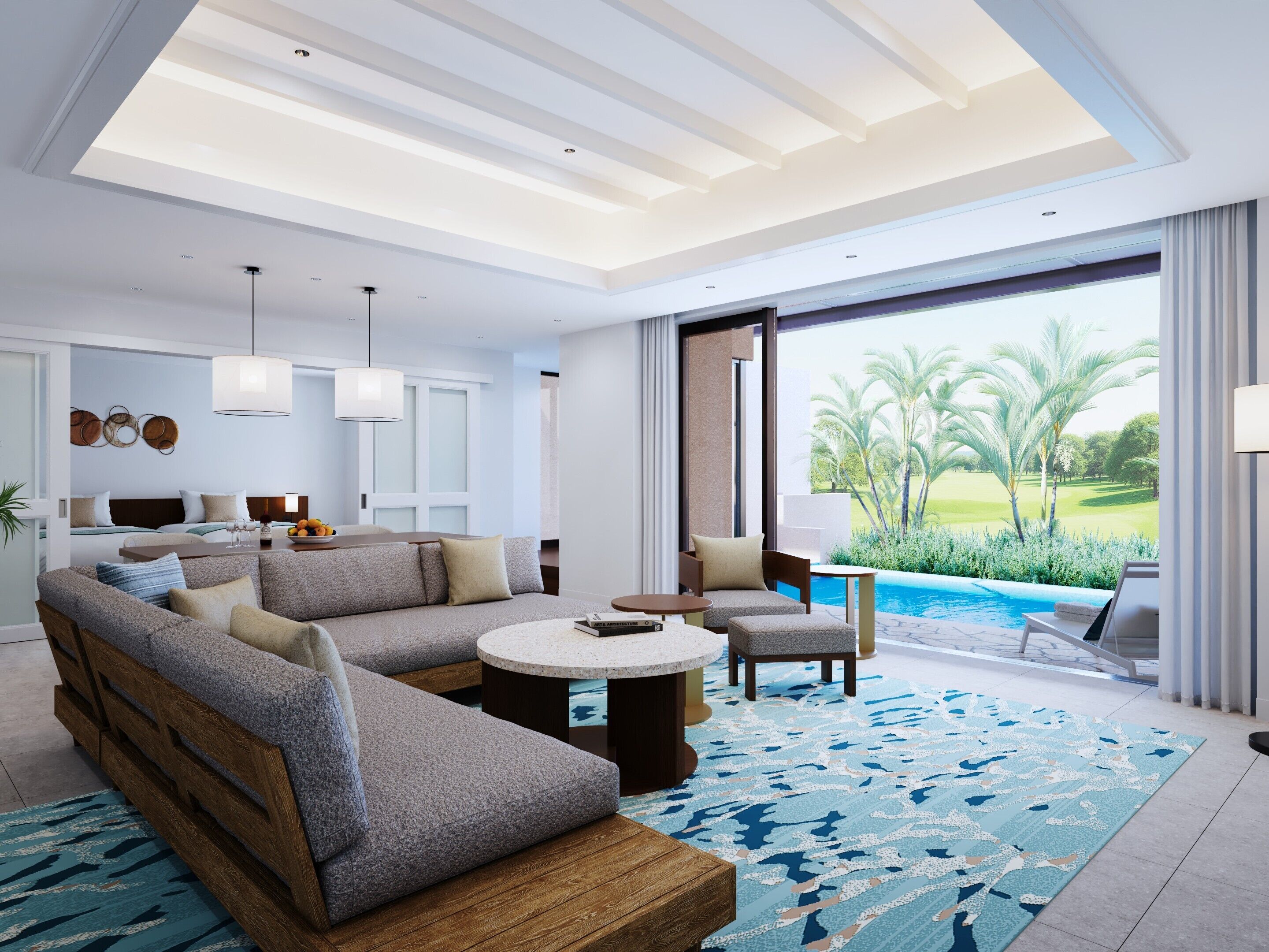 ルーム 禁煙 パークビュー | リビング エリア