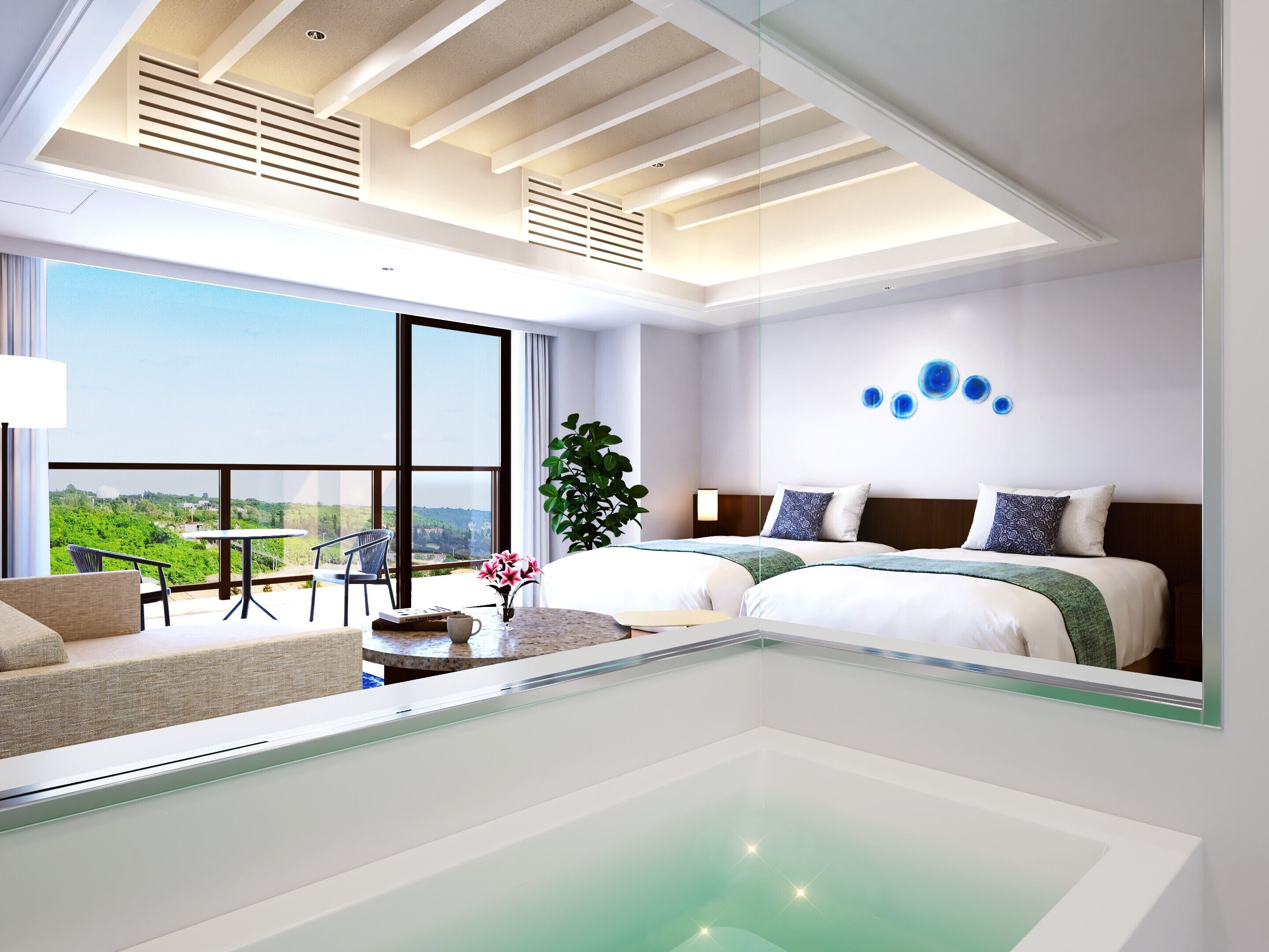 デラックス ツインルーム バルコニー