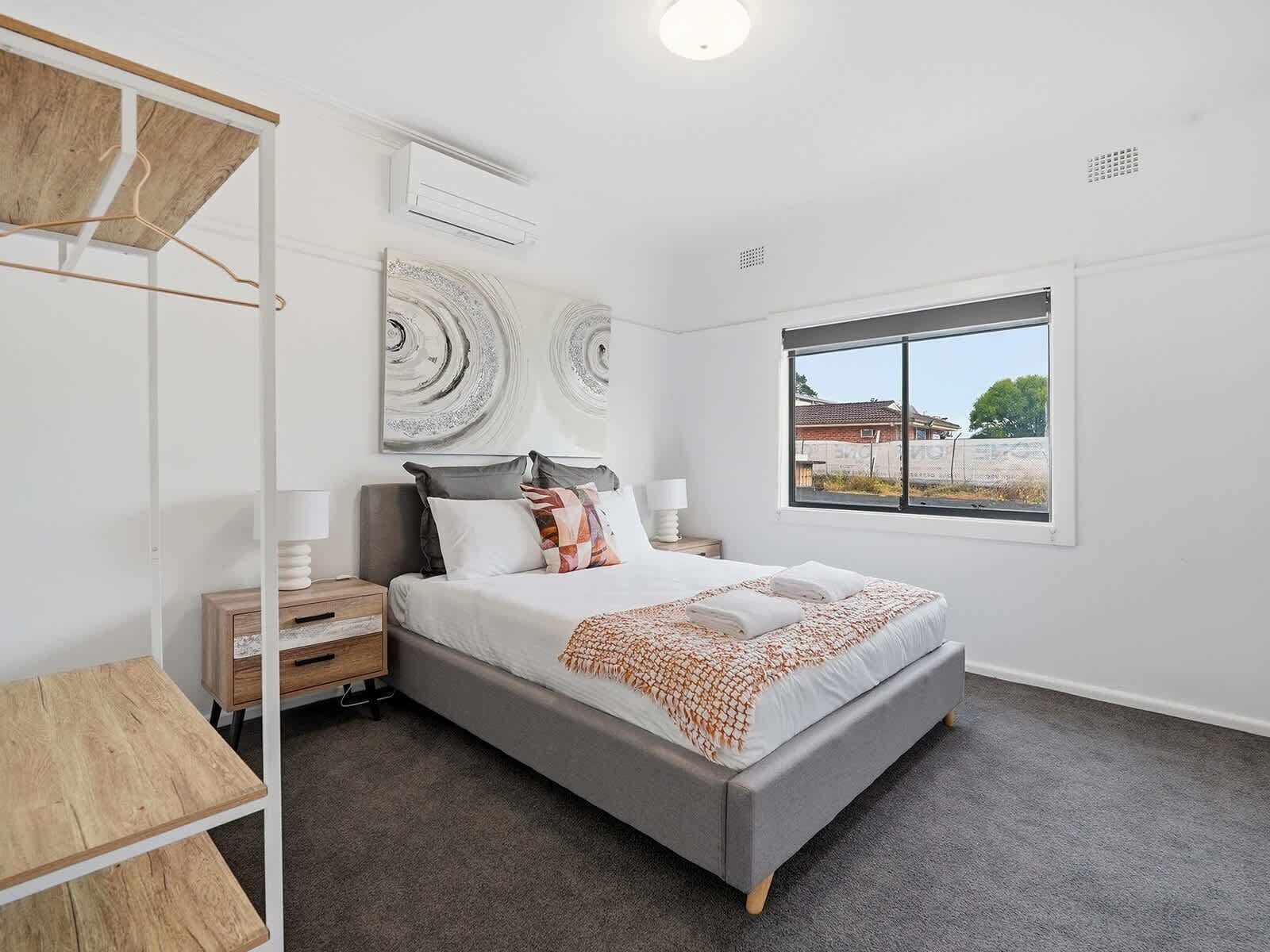 Bedroom - Queen, TV, Split System + Wardrobe