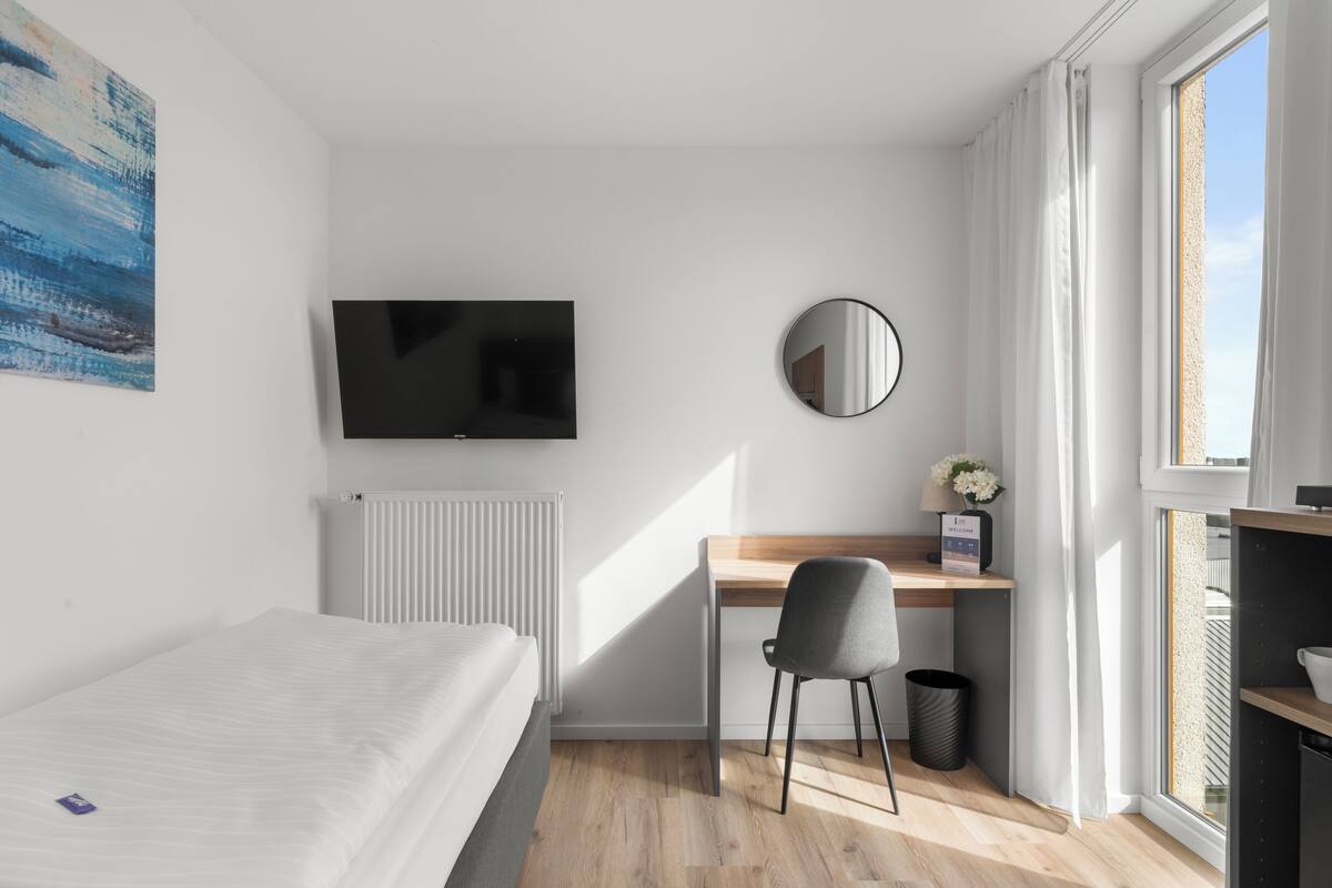 Single Room | Free minibar, desk, laptop workspace, blackout curtains