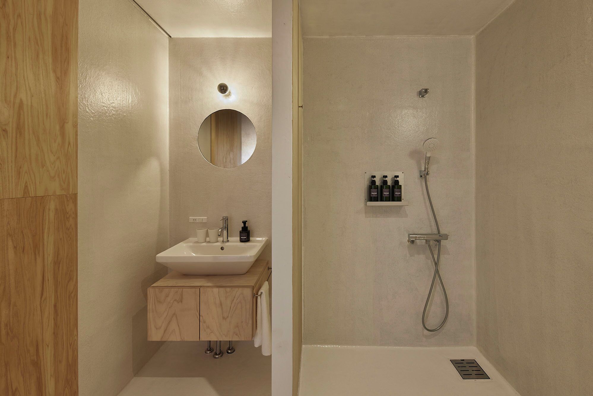 Hair dryer, towels, shampoo, toilet paper