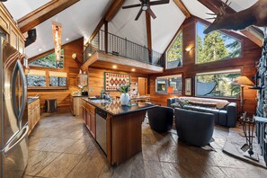 Living area - Private Beach + Pier + Hot Tub | Carnelian Bay | Grand Elk Chalet (Carnelian Bay)