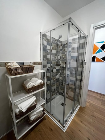 Hair dryer, bidet, towels, soap. P4CremaHome railing house in the footsteps of CMBYN