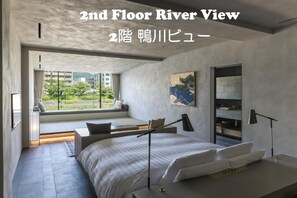 Luxe tweepersoonskamer, uitzicht op rivier