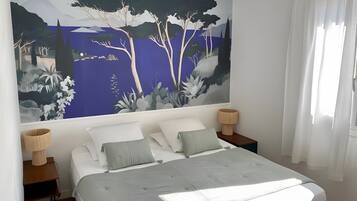 2 habitaciones, tabla de planchar con plancha, wifi y ropa de cama