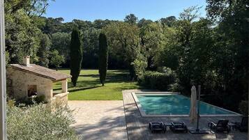 A heated pool
