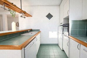Apartment | Private kitchen | Fridge, microwave, oven, stovetop