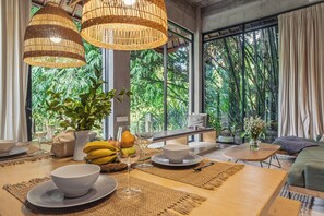 Apartment, 2 Bedrooms, Kitchen, Garden View | In-room dining - Pager Apartments 2BR in Ubud Center (Ubud)