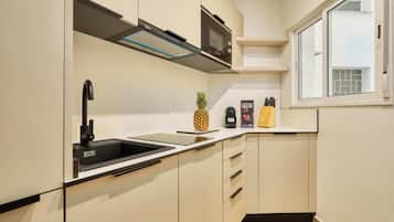 Premium appartement, toegankelijk voor rolstoelgebruikers, patio | Privékeuken