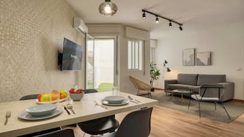 Comfort appartement, uitzicht op stad | Dineren